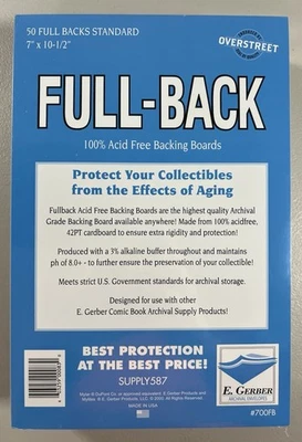 E. GERBER PRODUCTS E. Gerber Full-Back Standard (50pcs) 700FB 42pt