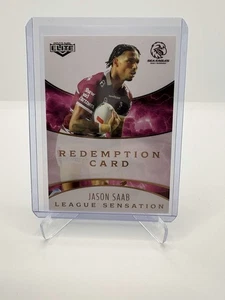 2025 NRL ELITE LEAGUE SENSATION WHITE SIGNATURE SEA EAGLES JASON SAAB #52/96 - Picture 1 of 3