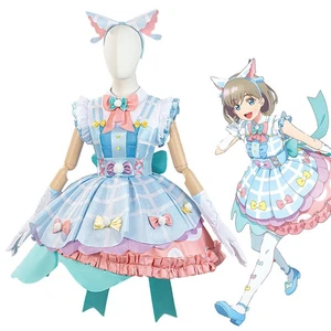 LoveLive!Superstar!! Tang Keke Dress Hairband Stockings Full Set Cosplay Costume - Picture 1 of 21