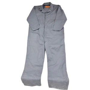 VTG Red Kap 1990s Gray Workwear Coveralls 58RG Brass YKK Zip Orange Label - Picture 1 of 5