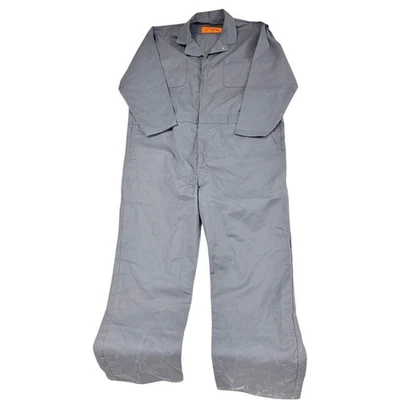 VTG Red Kap 1990s Gray Workwear Coveralls 58RG Brass YKK Zip Orange Label - Image 1 of 4