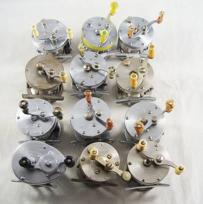 12 carretes de fundición antiguos vintage - SHAKESPEARE - SOUTH BEND - algunos modelos tempranos Foto 1 de 4