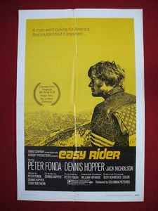 EASY RIDER * 1969 ORIGINAL FILMPLAKAT 1SH PETER FONDA DENNIS HOPPER MOTORRAD - Bild 1 von 12