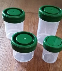 Klare starke runde leere Kunststoff Vorratsgläser/Behälter 20ml, 40ml, 60ml, 90ml - Bild 1 von 5