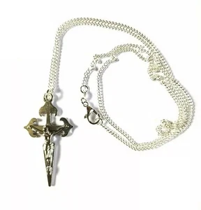 Jakobus Kruzifix Pilger Anhänger - an silberner Panzerkette - Jakobsweg - Bild 1 von 10