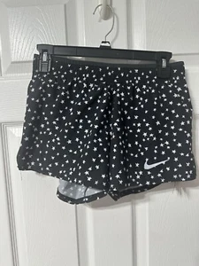 Women's Nike Dry-Fit Running Shorts - Black With stars (XS) - Picture 1 of 2