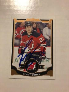 New Jersey Devils SCOTT GOMEZ Signed Card