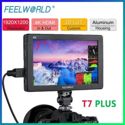FEELWORLD T7 PLUS V2 7 inch Camera Field Video Monitor 4K HDMI Full HD LCD IPS - Image 1 of 4