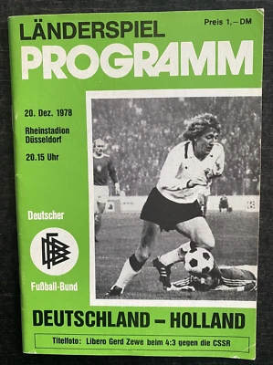 Länderspiel 20.12.1978 Deutschland - Holland / Niederlande in Düsseldorf - SA - Bild 1 von 4