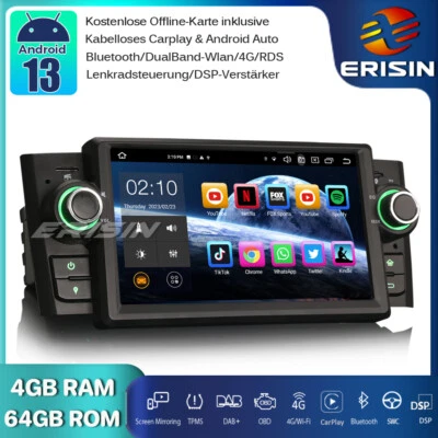 64GB CarPlay Android 13 Autoradio GPS DAB+ Wifi DSP OBD RDS für Fiat Punto Linea - Bild 1 von 4