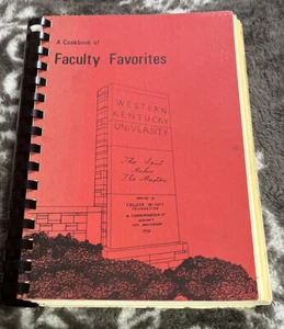 A Cookbook of Faculty Favorites - Western Kentucky University 1977 -WKU - Picture 1 of 6