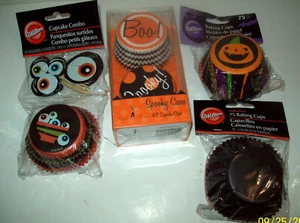 200+ Halloween  Standard Paper Cupcake Case Liners Holders  Wilton &Meri Meri - Picture 1 of 1