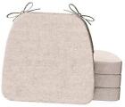  D-Shaped 2'' Thick Chair Cushions, Removable, Machine Washable Cover and 