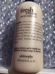 ~PHILOSOPHY~FRESH CREAM WARM CASHMERE SHOWER, BATH & SHAMPOO 32oz - Picture 1 of 1