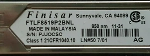 Finisar - 1000Base-SX SFP Transceiver Module - FTLF8519P2BNL - gebraucht - Bild 1 von 2