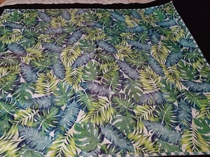 Isaac Mizrahi Palmenblatt Tropisch Wende Tischdecke 49" x 59" Vintage - Bild 1 von 6