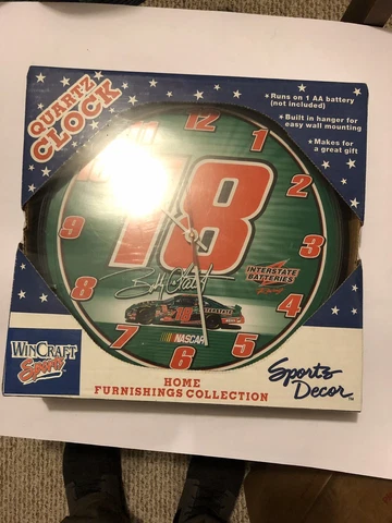 2002 Joe Gibbs Racing Interstate Batteries Racing Bobby Labonte #18 Wall Clock Cover