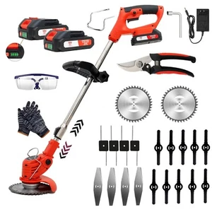 Decespugliatore elettrico 24V senza fili 2 batterie 4 lame regolabile - Foto 1 di 7