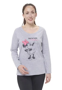 Disney Minnie Mouse Schlafanzug für Damen Pyjama Set Langarm Oberteil mit Hose - Bild 1 von 1