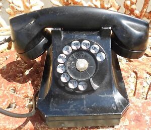 Vintage Antique ? Art Deco Stromberg Carlson Black Telephone