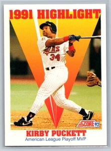 1992 Score - 1991 Highlight Kirby Puckett #796 - Picture 1 of 2