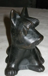 ANTIQUE HUBLEY CAST IRON FDR SCOTTISH TERRIER HOME ART GARDEN STATUE DOORSTOP - Picture 1 of 4