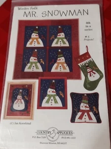 Quilt Muster Land Wandleuchten ""Mr. Snowman"" Wandbehängung - P9 - Bild 1 von 2