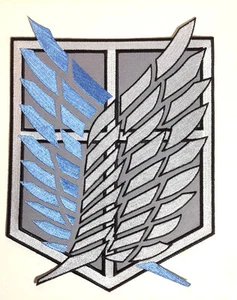 ATTACK ON TITAN Recon Corps BLAUES Logo 8" Deluxe JACKE RÜCKENAUFNÄHER - USA Versand - Bild 1 von 1