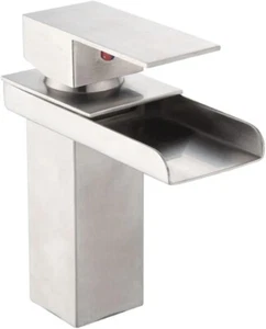 Single-Handle Faucet Single Hole Deck Mount Bathroom Sink Faucet with 304 Hoses - Picture 1 of 2
