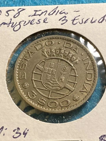 1958 Portuguese India 3 Escudos Cover