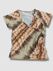 $50 Molo Kids Girl's Brown Oaklee Tie-Dye Print Shirt Size 15-16 - Picture 1 of 3