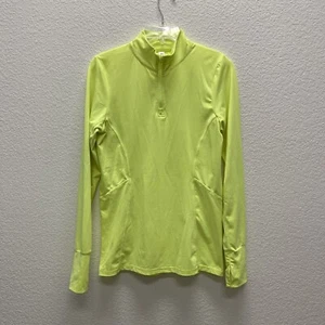 Kyodan Womens Medium 1/4 Zip Pullover Top Athletic Top Fluorescent Bright Run - Picture 1 of 5