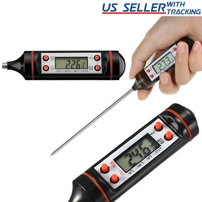 Instant Read Digital Cooking Thermometer BBQ Grill Meat Kitchen Food Electronic - Image 1 of 4