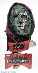 Horseman Of The Apocalypse "War" Frontal Latex Mask W/ Cloth Hood - Picture 1 of 4
