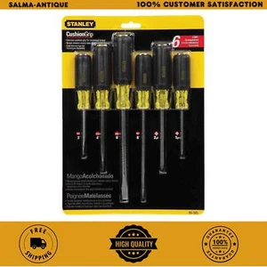 Stanley Screwdriver Set Alloy Steel Cross-Ground Tips Rubber Grip Handle 6-Piece - Picture 1 of 7