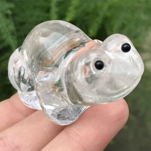 0.19LB Natural Clear quartz Frog Skull Quartz Crystal Carved Decor XK940-03-A - Imagen 1 de 12