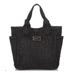 Marc by Marc Jacobs Medium Pretty Nylon Tate Tote Black Logo carryon travel work - Picture 1 of 11