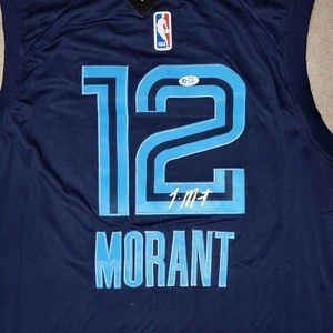 🔥 Maglia firmata Ja Morant Nike Swingman Grizzlies autografata con certificato di autenticità - Foto 1 di 6