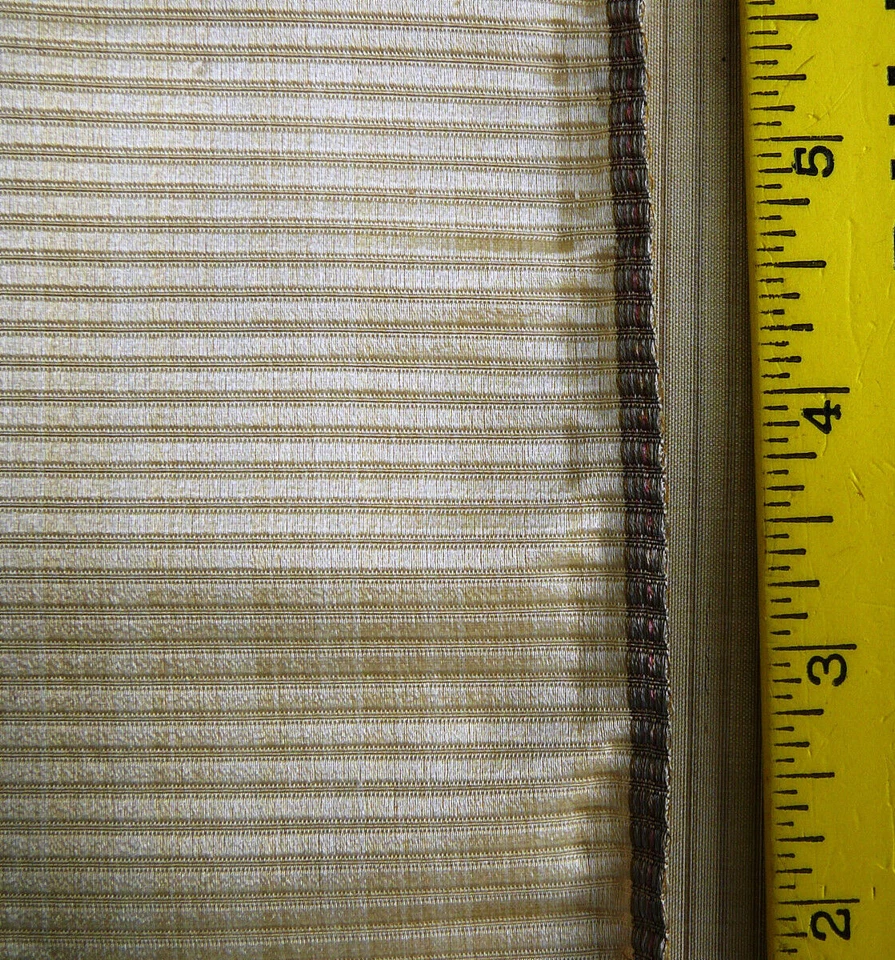 Tela de tapicería a rayas satinadas amarillo pastel 1 yarda + Foto 1 de 1