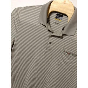 Camisa polo Greg Norman gris a rayas talla grande manga corta para hombre - Imagen 1 de 5
