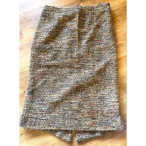 Falda Mohair ESCADA Caramelo Multicolor Metálico Tweed Lana Boucle - Talla 40 - Imagen 1 de 8