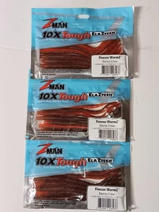 3 Packs Z Man Finesse Wormz 7" Bama Craw  - Picture 1 of 1