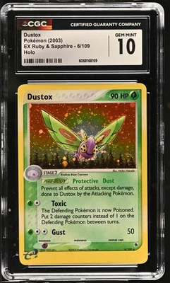 Pokemon CGC 10 Dustox EX Ruby & Sapphire 6/109 Holo (2003) - Image 1 of 2