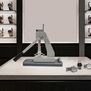 Strumento orologiaio orologio pressa set cassa posteriore chiusura vetro cristallo + 25 matrici - Foto 1 di 16