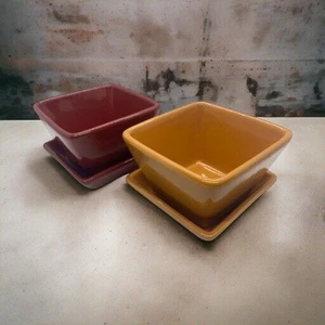 PAMPERED CHEF SIMPLE ADDITIONS SERVING CONDIMENTS TRAY BOWL - Set Of 2 - Picture 1 of 24