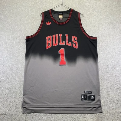 Camiseta de basquete Adidas Chicago Bulls Derrick Rose GG nº 1 edição limitada NBA - Imagem 1 de 4