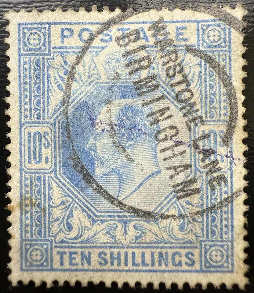 GB KEVII 1902-1910 SG 265 10s ultramarine,  Fine Used, SG RRP £360 - Image 1 of 2