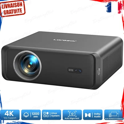 LARESAR Vidéoprojecteur FullHD 4K 1200ANSI Auto Focus/Keystone Android WiFi6 BT5.2 Dolby