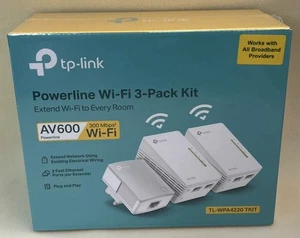 TP-Link Tl-Wpa4220t Kit 300Mbps Av600 Wireless N Powerline Adapter Triple Kit - Bild 1 von 6