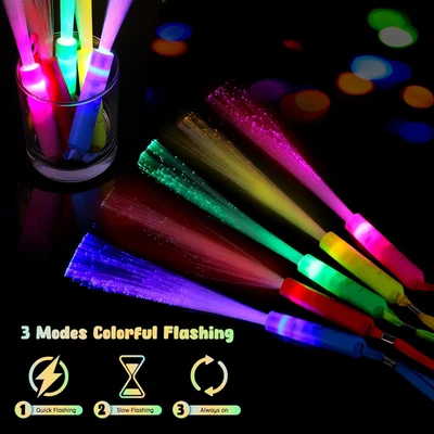 Varitas de fibra óptica 30 piezas varitas brillantes juguete, varita de iluminación LED, brilla en la oscuridad... Foto 1 de 4